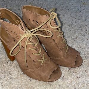 ALTAR’D STATE open toe tie front shoes